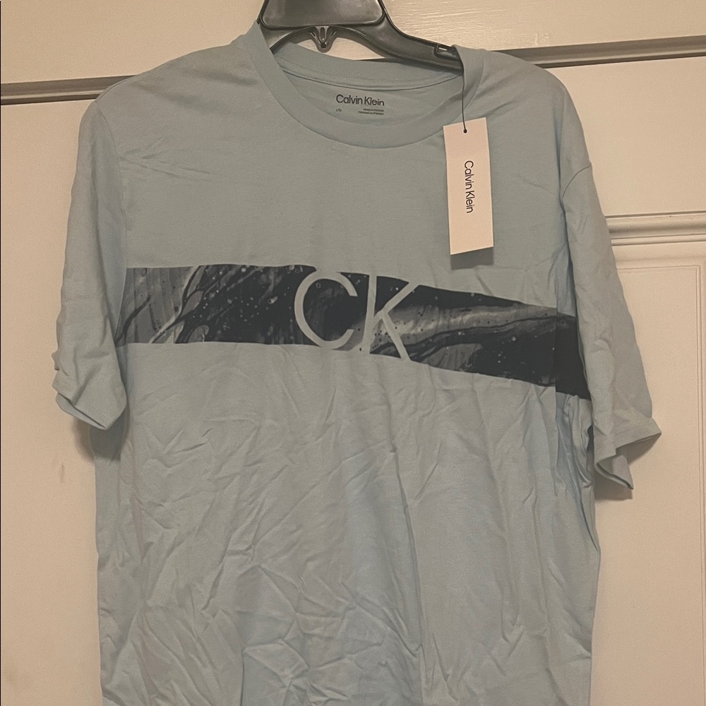 Calvin Klein Sky Blue Graphic Tee